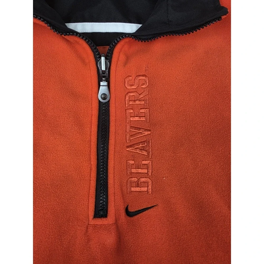 Vintage Team Nike Oregon Beavers 1/4 Zip Reversible Windbreaker Jacket Size XL